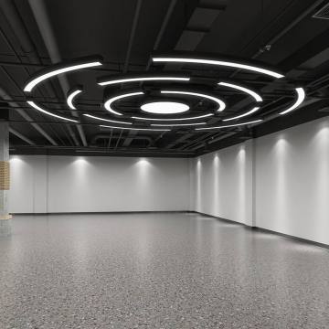 Durlitecn Industrial Circle Ring LED Chandelier for Mall and Office