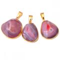 Agate Naturelle Pendentif Cristal Drusy Cave