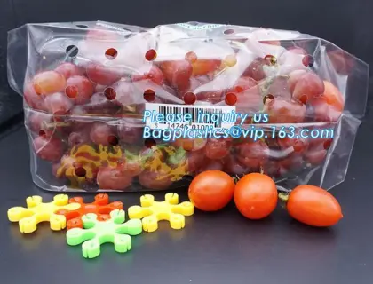 Fresh vegetable Grape Cherries transparent plastic Packaging Bag, Slider Zipper Cherry Packing Bags, GRAPE & CHERRY BAGS