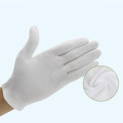 6 Pairs White Cotton Gloves Handling Work Hands Protector Household