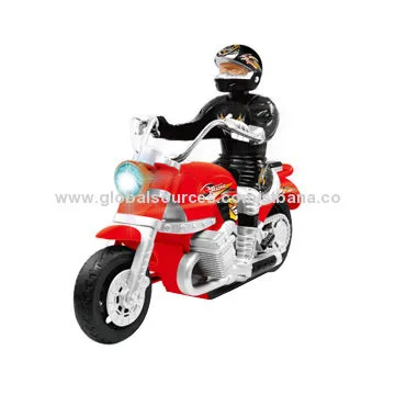 Friction Power Halley Motorcycle Toy with Man, Light and IC