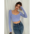 Women's Knit Fitted Slim Casual Tops