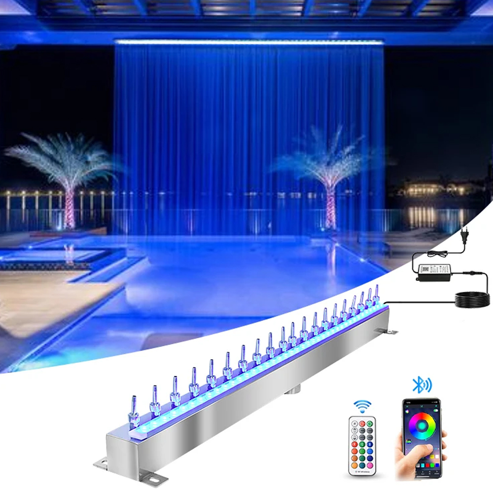 Cortina de água à prova de intempéries para áreas de piscinas de resorts