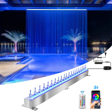 Cortina de água à prova de intempéries para áreas de piscinas de resorts