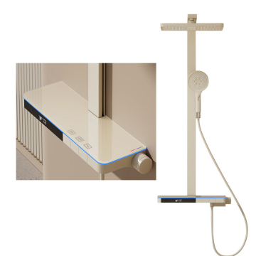 Aufgeladene Klavierschlüssel, Milch mit großem Messing mit großem Rack, digitales Display und heißes/kaltes Duschset: The Ultimate Home Comfort Collection