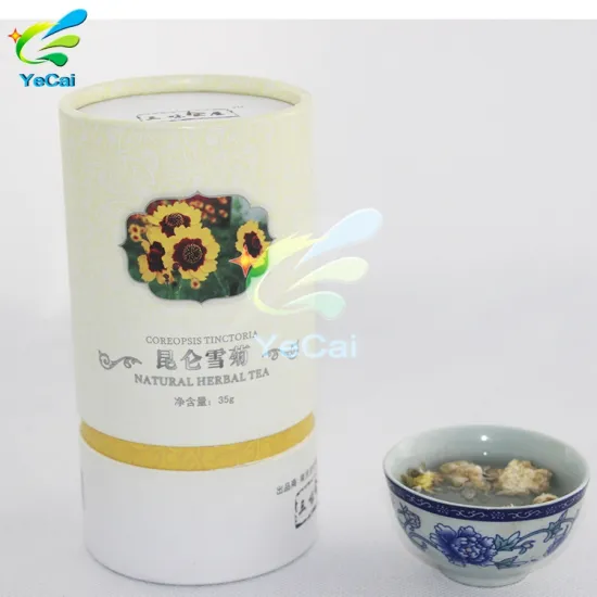 Factory sale cardboard cylinder packaging box , round paper tube packaging box for tea