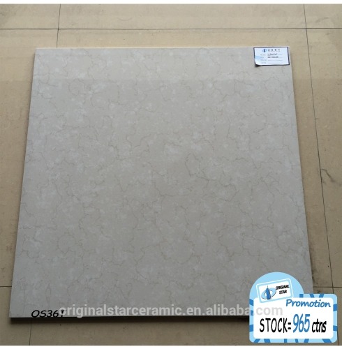 Polished soluble salt ceramics for flooring tiles ivory color