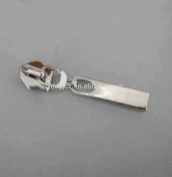 Reversible silver metal zipper with logo wholesale china manufacturer