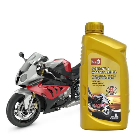 Gold MOTORCYCLE OIL - 100% Fully Synthetic 10W-40 Motor Oil JASO MA2 API SN
