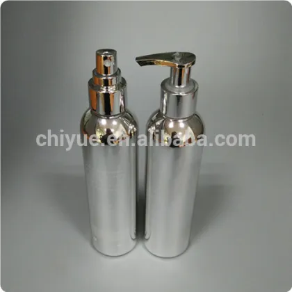 Luxury Silver Plated Shampoo Bottle, Silver Hair Conditioner Bottle
