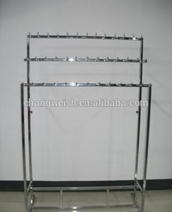 stainless steel belts display stand with racks
