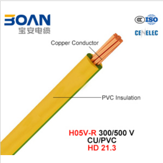 H05V-R, Electric Wire, 300/500 V, Cu/PVC Insulated Cable (HD 21.3)