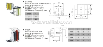 Elevator guide rail shoes