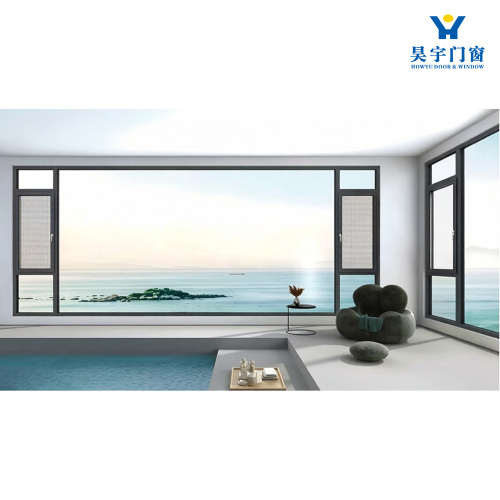 Système de fenêtre moderne en alliage d'aluminium série 80