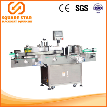 High-speed automatic square bottle three sides labeling machine with single label