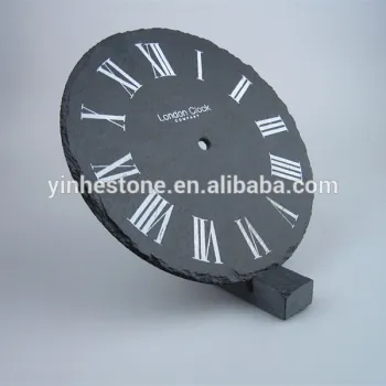2016 Eco-friendly customized round slate wall clock