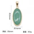 Oval Unakite Pendant for Making Jewelry Necklace 15x30MM