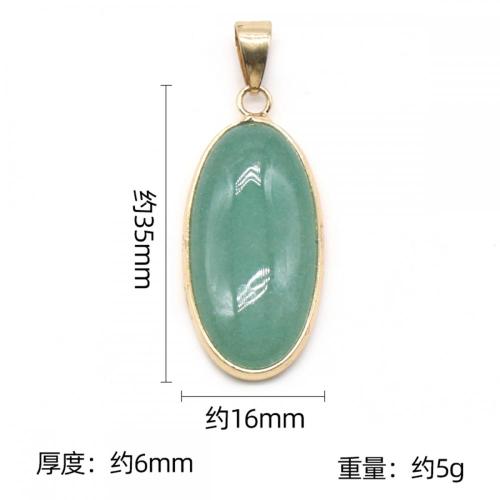 Oval Unakite Pendant for Making Jewelry Necklace 15x30MM