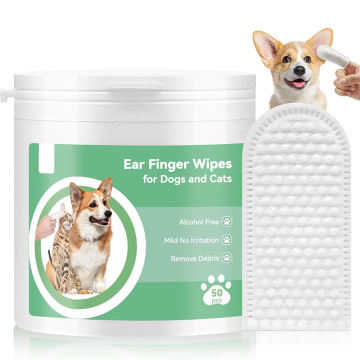 Customized cat and dog ear cleaning finger wipes