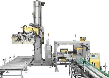 Single Column Bottle Palletizer, Beer Water Bottle Packaging Machine 40case/hour