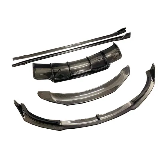 Dry Carbon Fiber V-Style Front Bumper, Lip, Side Skirts, and Rear Diffuser Spoiler Kit for Tesla Model 3