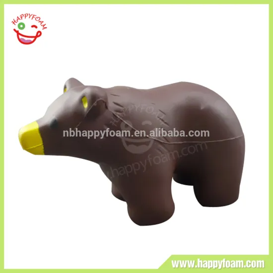 PU Material Promotional Toy Style Wild Bear Stress Balls