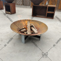 Charcoal Corten Steel Wood Fire Pits