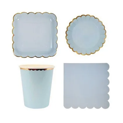 Custom Printed Christmas Party Dinner: Disposable Paper Tableware