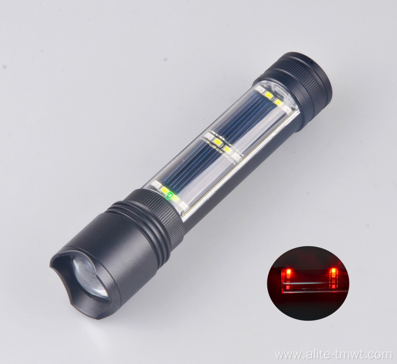 8000 Lumens T6 LED Solar Powered Flashlight