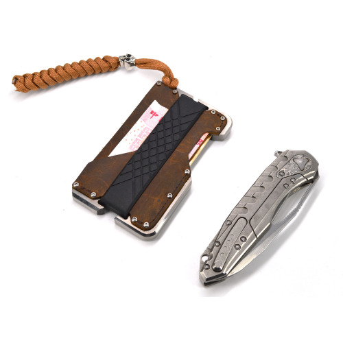 Minimalist Credit Card Holder Titanium Money Clip Wallet