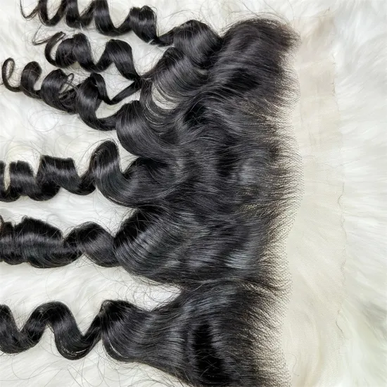 13x4 Swiss Lace Frontal Closure: Brazilian Hair Extensions with Ear-to-Ear Coverage