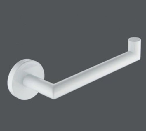 The Simple White Toilet Paper Holder Adds Neatness And Elegance To The Bathroom Space