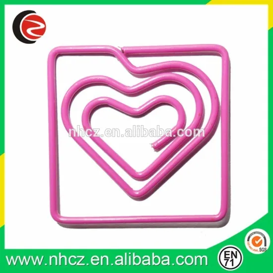 Factory price heart shaped paper clips
