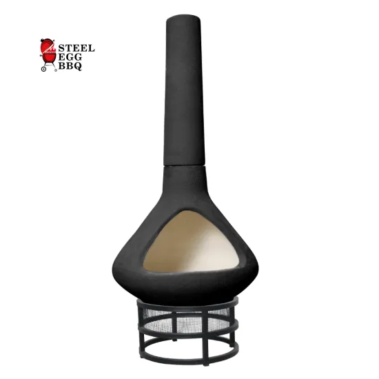 SEB / STEEL EGG BBQ Charcoal Wood Fuel Fire Pit Ceramic Fire Stove Large Home Heater Family Use