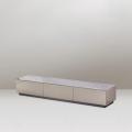 Sleek and Modern Entertainment Console with Stone Top