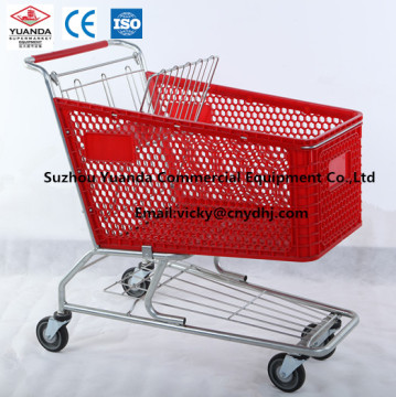 supermarket plastic shopping trolley/carts by manufacturer