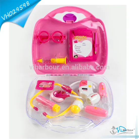 Pink Kids Pretend Set Realistic Kids Playing Doctor Stories