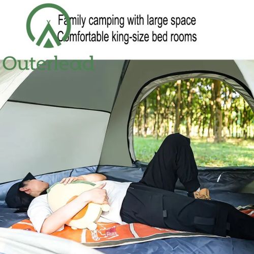 pop up camping tent 3-4 Person Double Layers Camping Thickened Instant Tent Manufactory