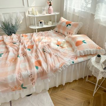 Lace Ruffled Bed Cover Skirt Fancy BedSheet Skirt