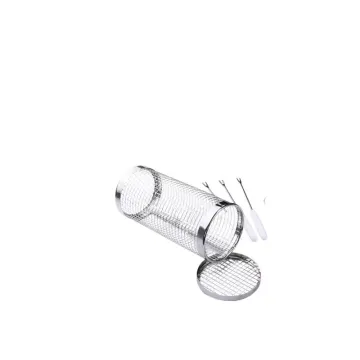 Hot Selling Cylinder BBQ Grill Rolling Grilling BBQ Basket for Outdoor Use