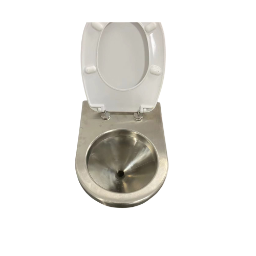 Vakuumtoilette aus Edelstahl