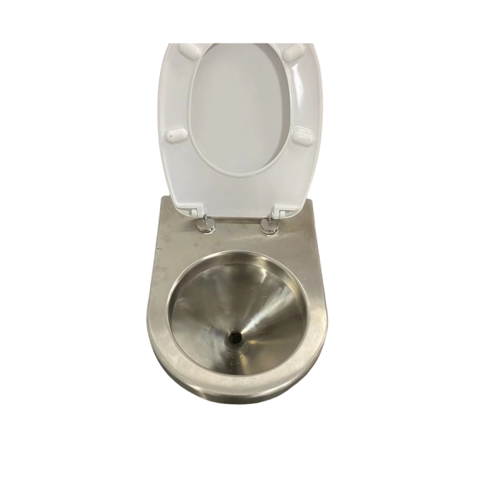 Vakuumtoilette aus Edelstahl