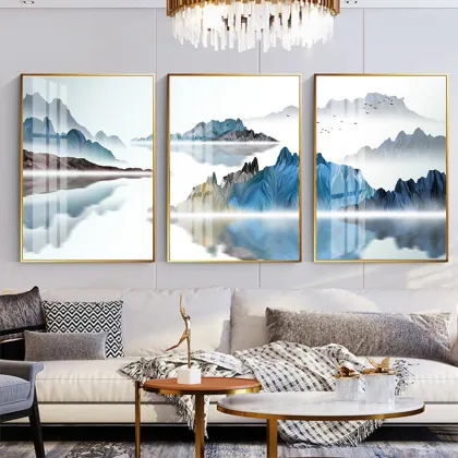 Abstract modern wall art decoration landscape porcelain painting