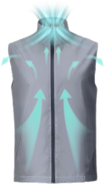 Airflow Fan Sleeveless Reflective Vest | 24V Enhanced Version (Includes 1 Compatible Battery, 1 Charger and 1 Spare Fan Electric