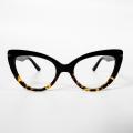 Black Grande Cat Eye Glasses Flames Women