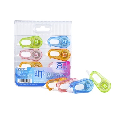 Cape de corrección de plástico con caja PP - papelería escolar de 8pcs