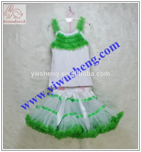 Wholesale baby girls clothing sets lovely kids tutu skirt girls summer pettiskirt set