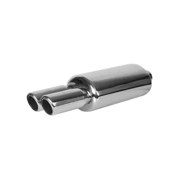 Universal Custom Titanium Mufflers Dual Chamber Stainless Exhaust Pipe