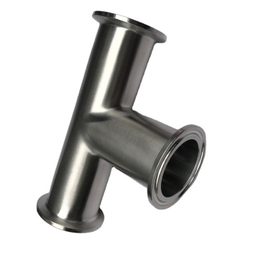 Sanitary Clamped Tee 50mm Tri Clamp Sanitary Y Type Tee 1/2 HE x 1/4 NPT HI x 1/2 HE