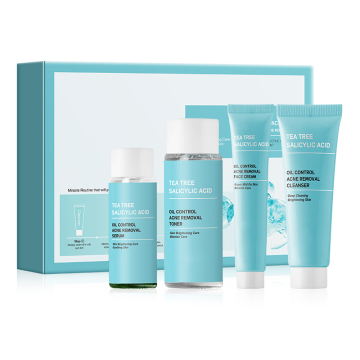 Hot Sales Tea Tree Salicylic Acid Skin Care Set for Oil Control and Acne Removal